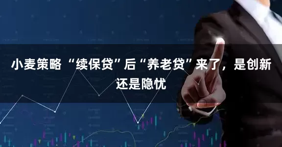 小麦策略 “续保贷”后“养老贷”来了，是创新还是隐忧